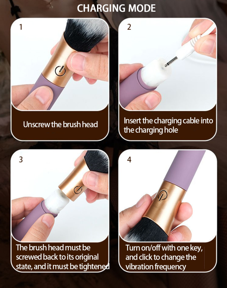 New makeup brush vibrator female masturbator vibrating masturbator sex products - Image 11