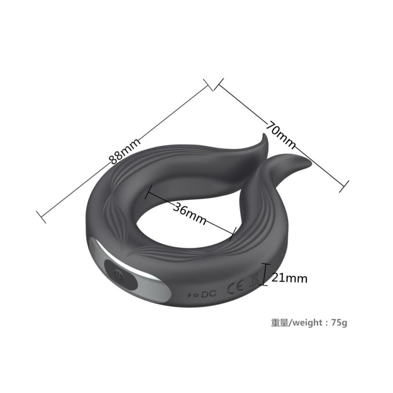 Adult rechargeable silicone vibrating sperm lock ring male delay masturbator - Image 4