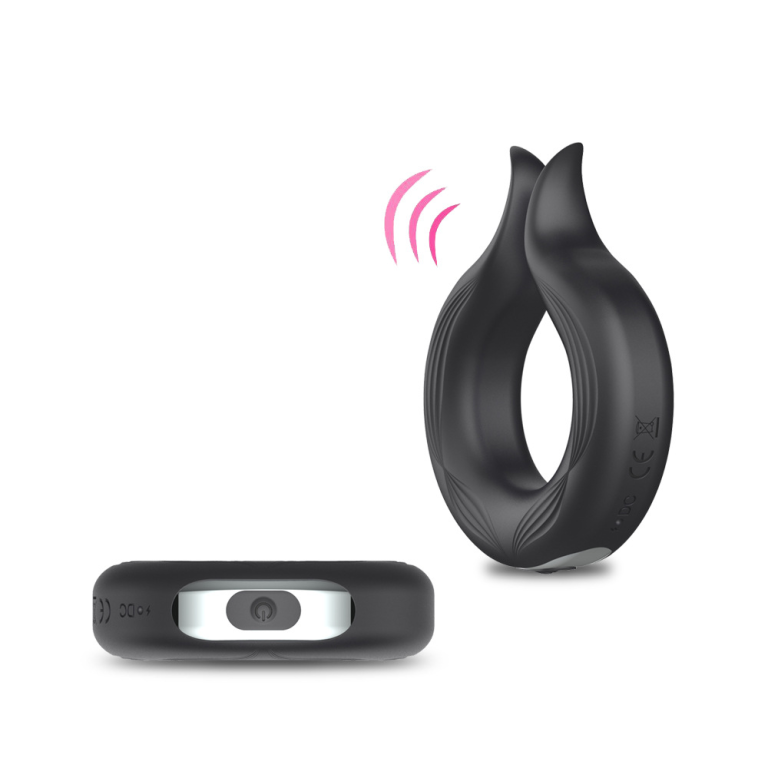 Adult rechargeable silicone vibrating sperm lock ring male delay masturbator - Image 11