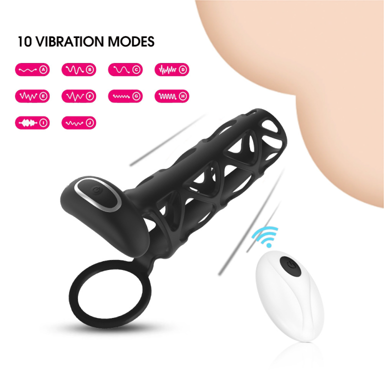 Adult Johnson APP remote control penis net sleeve delay vibration sperm lock ring - Image 10