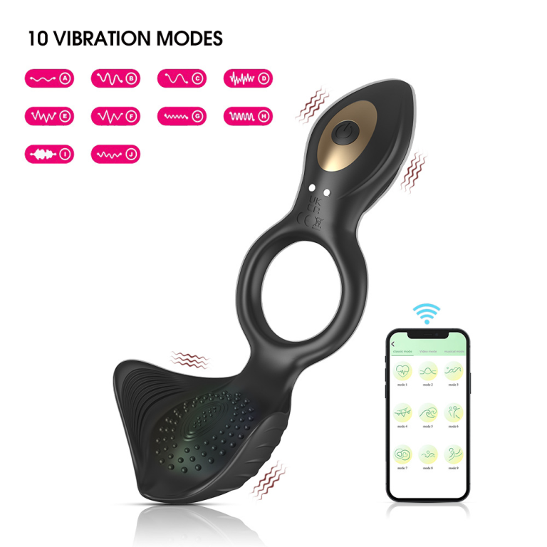 Adult rechargeable APP remote control swan vibrating egg silicone male sperm lock ring - Image 4