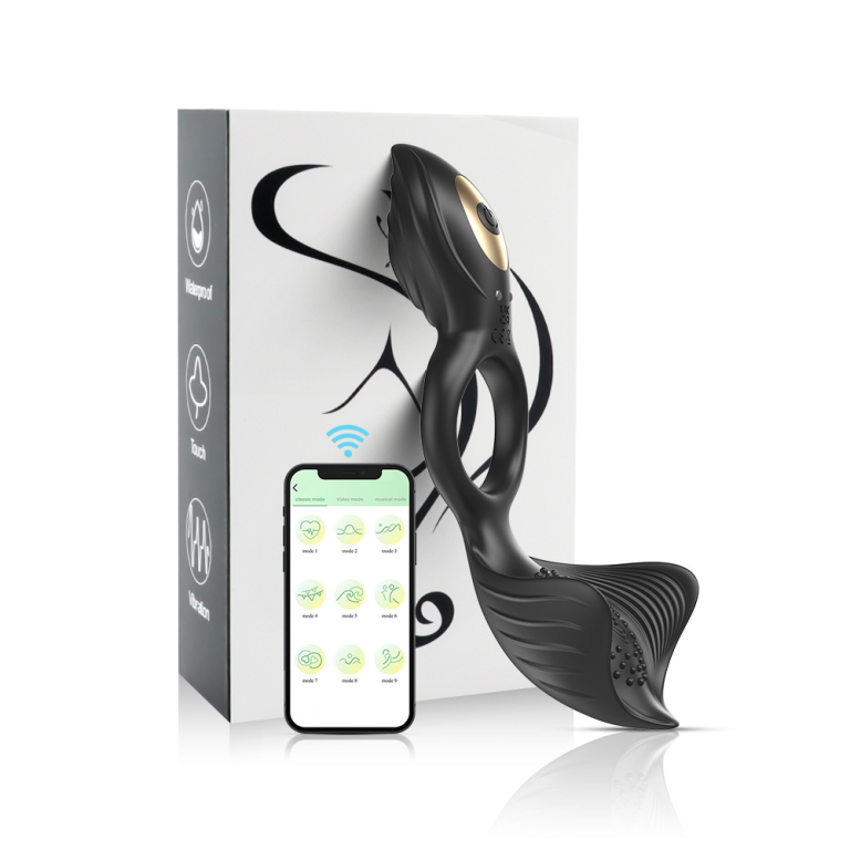 Adult rechargeable APP remote control swan vibrating egg silicone male sperm lock ring - Image 7