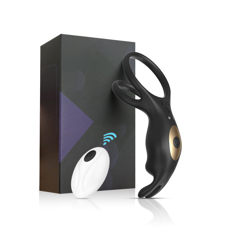 Adult rogue rabbit APP remote control vibration double ring delay silicone sperm lock ring - Image 7