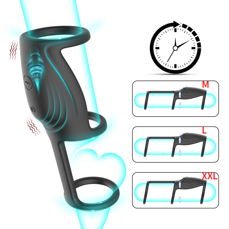 Adult Kevin wireless APP remote control three-ring delay silicone sperm lock ring - Image 10