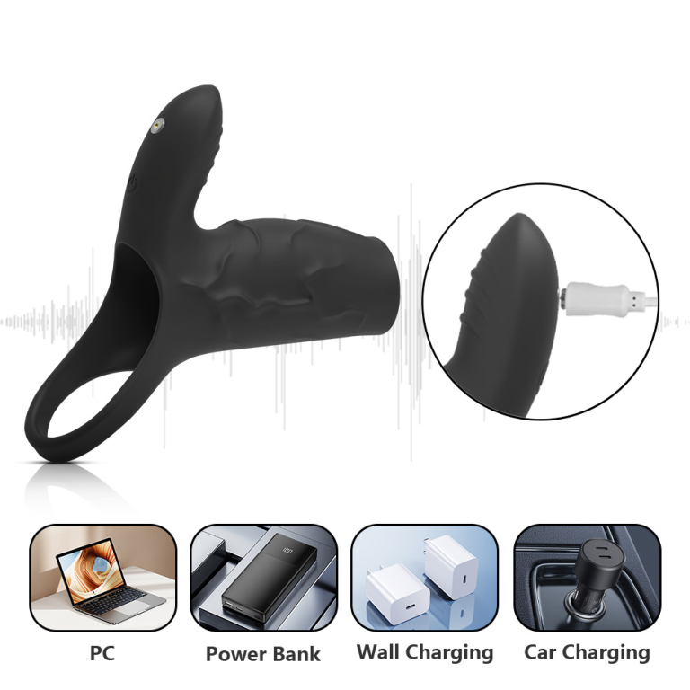 Adult double vibration liquid silicone delay lock sperm sleeve - Image 5