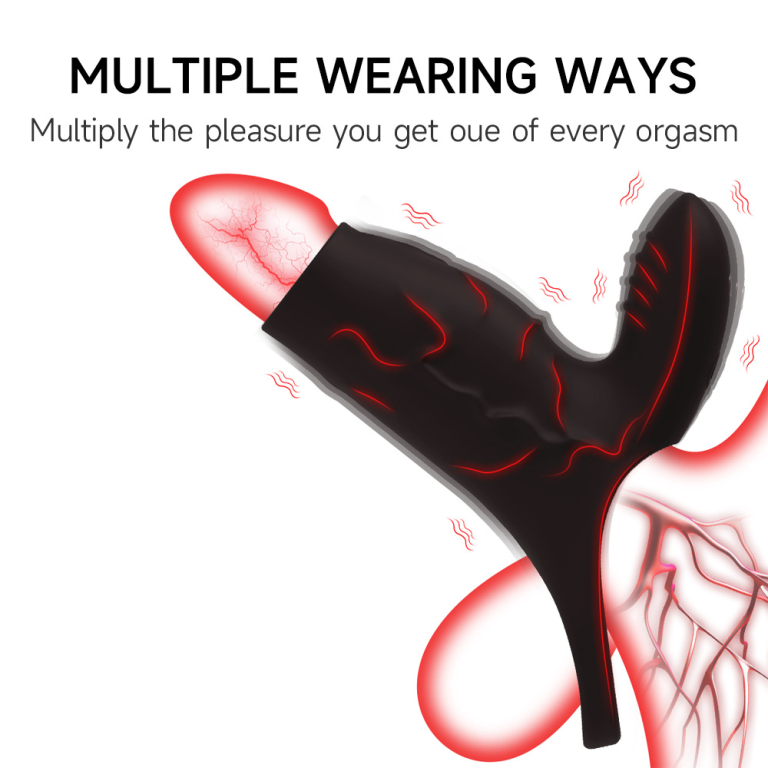 Adult double vibration liquid silicone delay lock sperm sleeve - Image 7