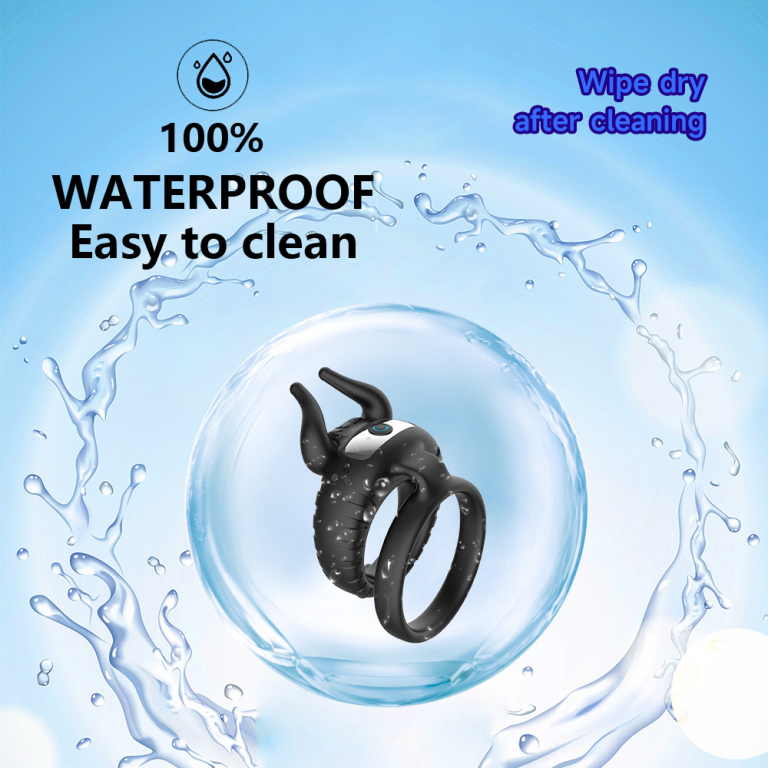 Bull head vibration lock sperm ring male masturbation vibration training lock sperm ring - Image 6