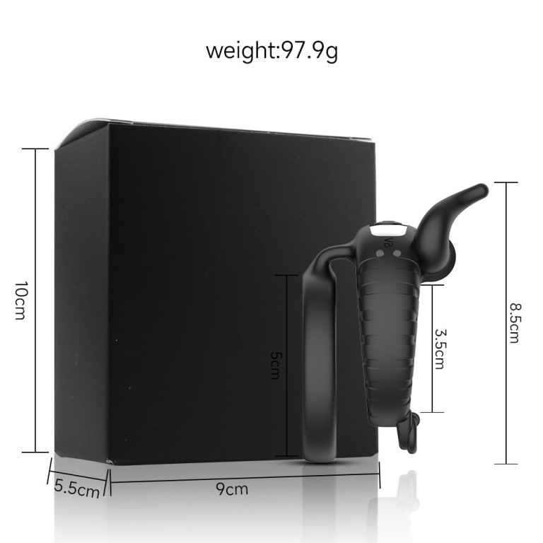 Bull head vibration lock sperm ring male masturbation vibration training lock sperm ring - Image 10