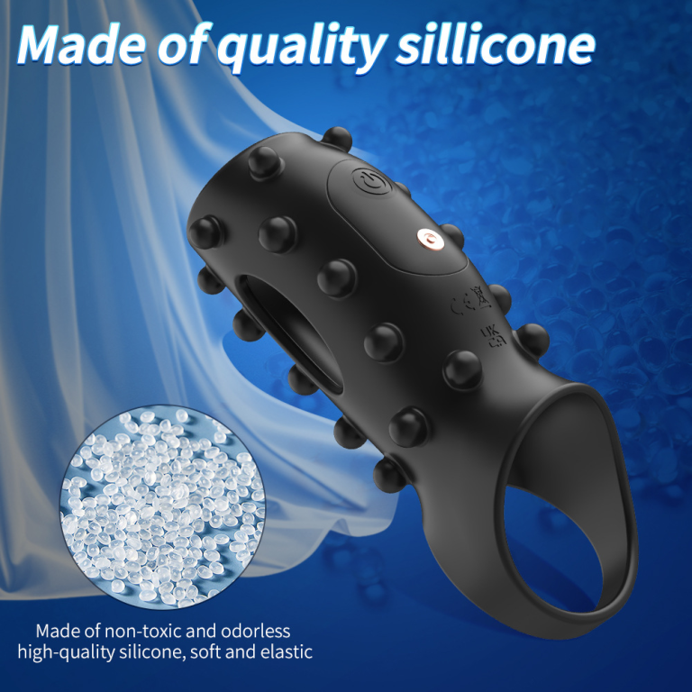 Adult rechargeable silicone vibration lock sperm ring male delay masturbator - Image 4