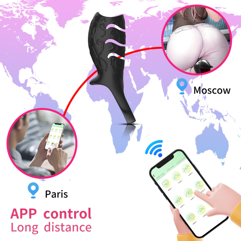 Male APP vibration penis masturbation training lock sperm device - Image 5