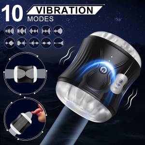 Male masturbation cup vibration trainer