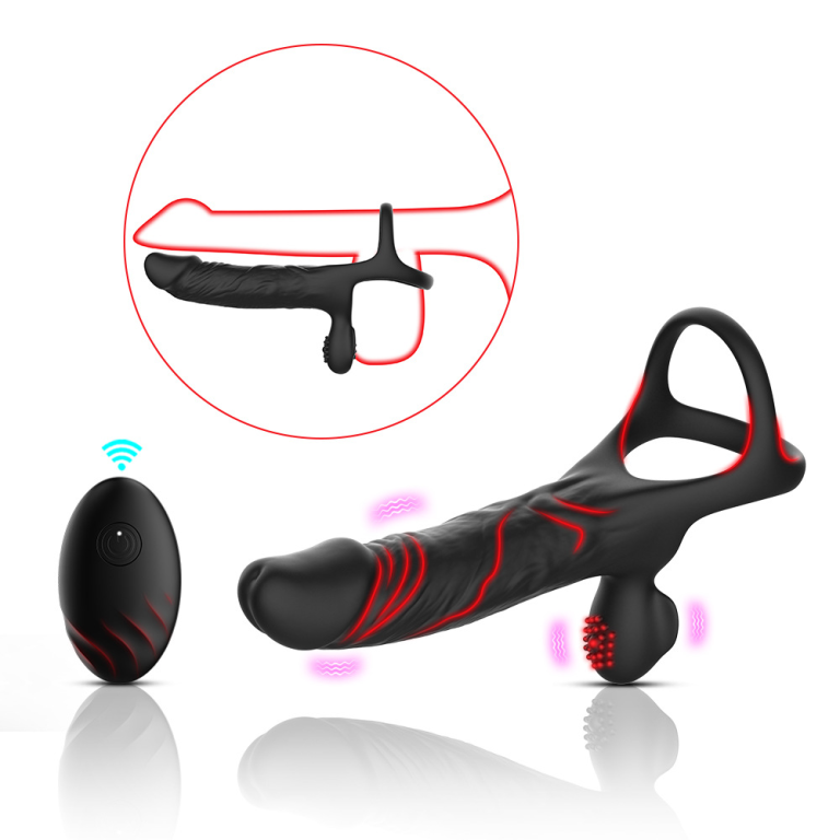 Anal lock wearable penis couples share fun vibration lock ring - Image 9