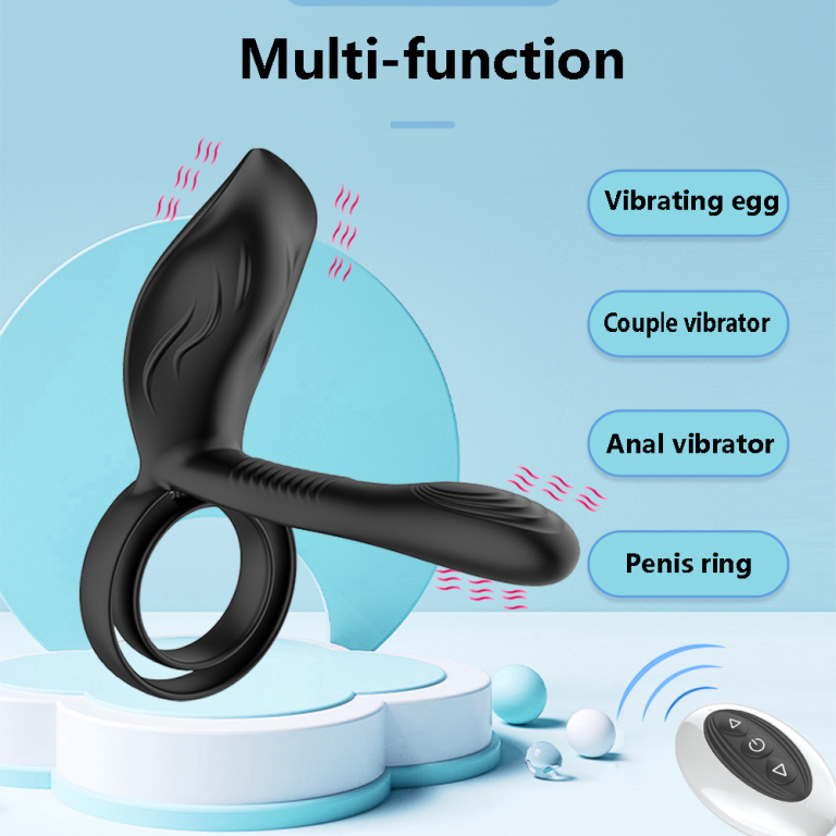 Adult remote control vibration double ring lock delay ring - Image 3