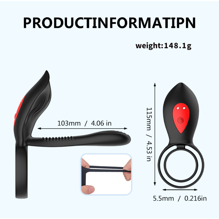 Adult remote control vibration double ring lock delay ring - Image 6