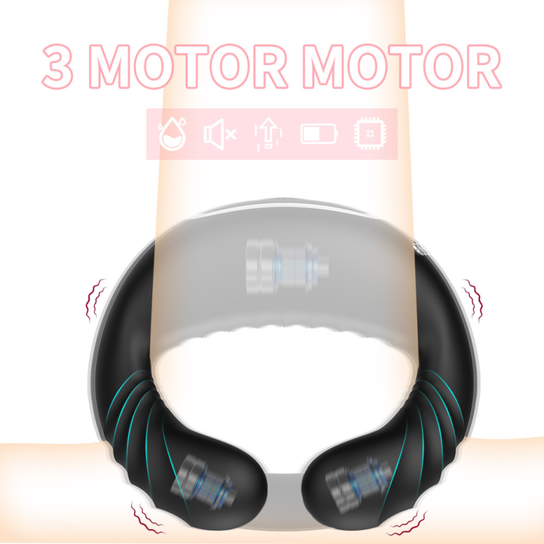 Adult Barugo APP remote control three vibration wearable rechargeable silicone delay lock ring - Image 5