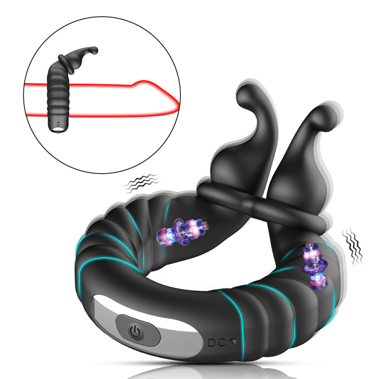 Rosk male vibration lock ring couples share penis fixed vibration lock ring - Image 3