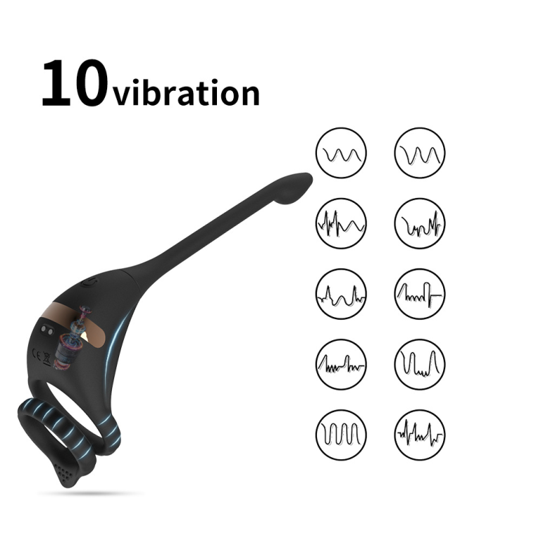 Adult Dragon Knight APP Remote Control Dual-Ring Dual Vibration Locking Ring Anal Silicone Plug - Image 8