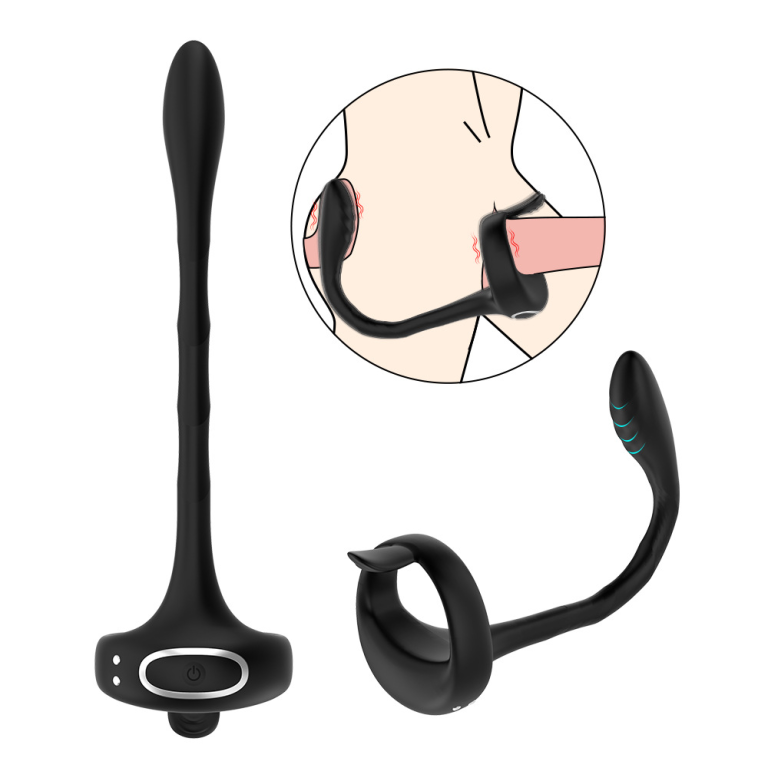 Adult Wireless APP Remote Control Couples Delay Vibration Locking Ring Anal Plug - Image 3