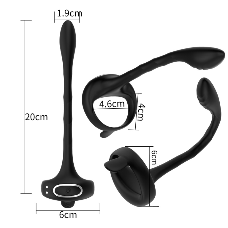 Adult Wireless APP Remote Control Couples Delay Vibration Locking Ring Anal Plug - Image 5