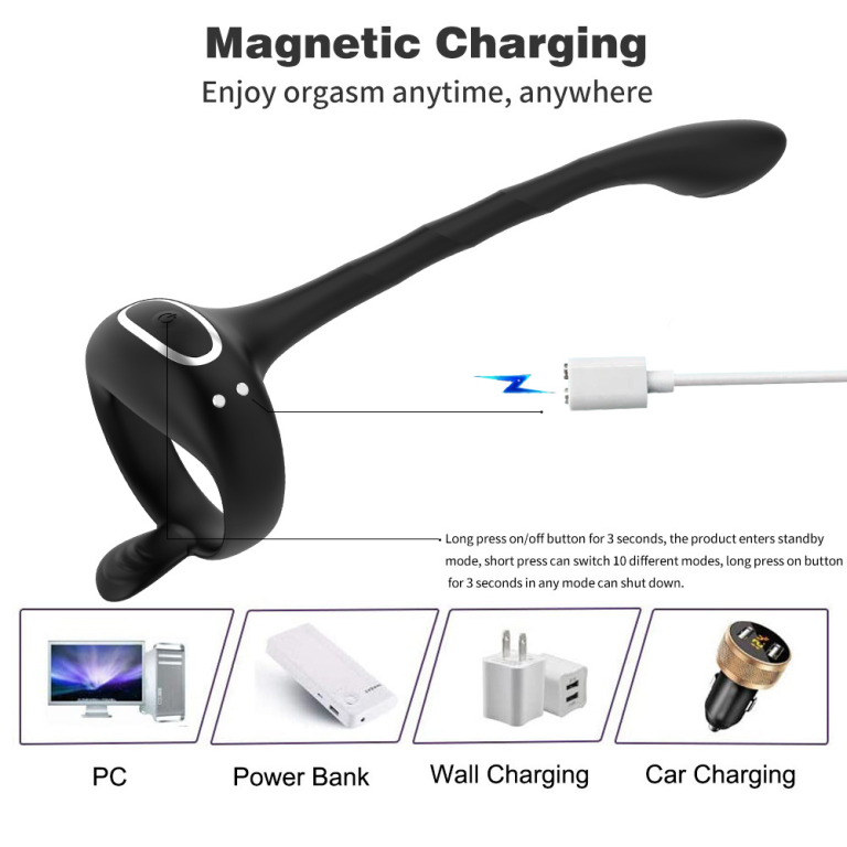 Adult Wireless APP Remote Control Couples Delay Vibration Locking Ring Anal Plug - Image 8