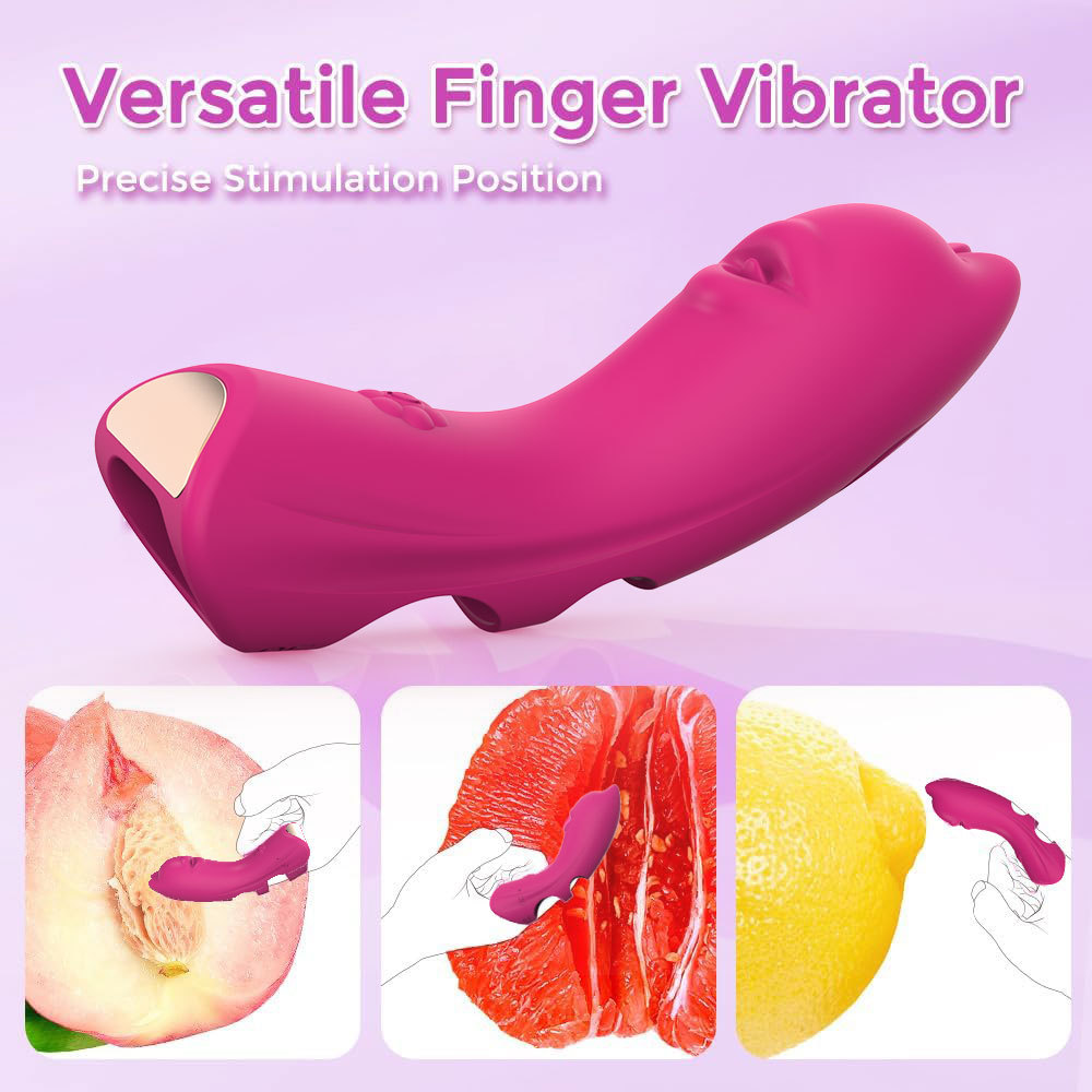 Tongue kiss mini vibration sex finger sleeve vibrator female masturbator couple teasing - Image 20
