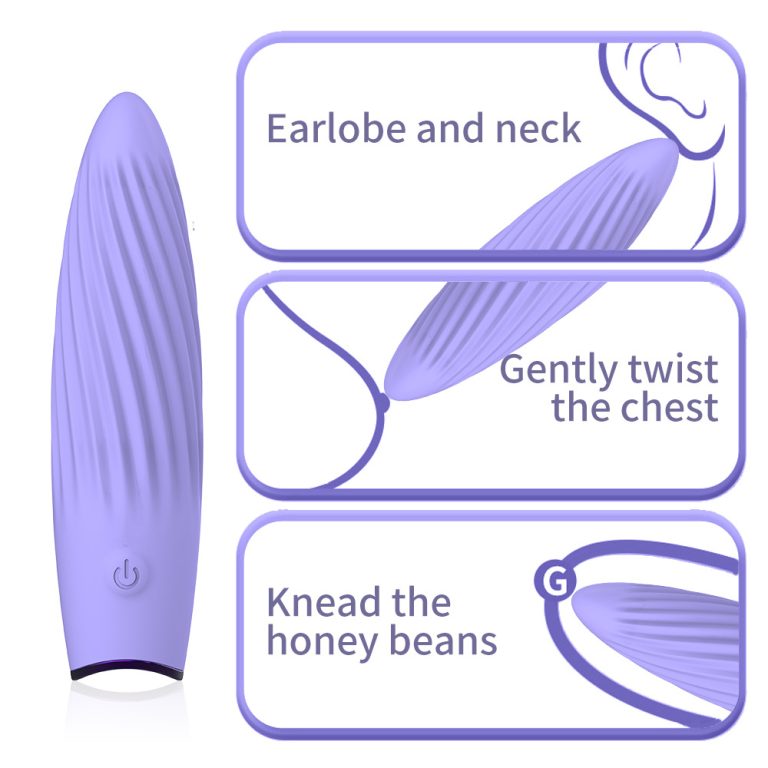 Mark threaded mini bullet AV vibration massage stick for female fun jumping egg - Image 3