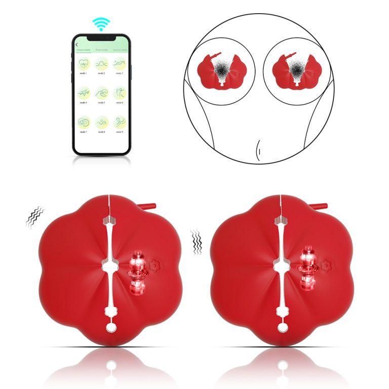 Hot-selling romantic petal nipple clamp APP female breast teasing massager