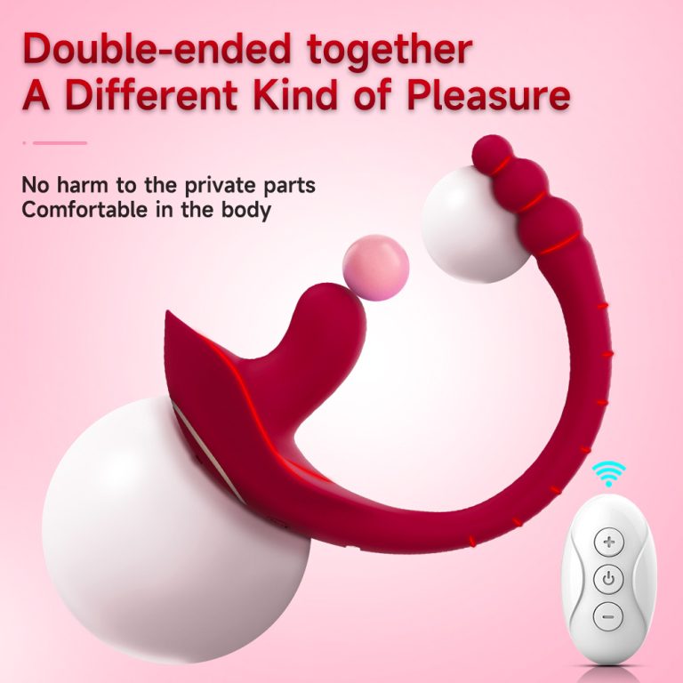 Wireless remote control C-type double shock thread wearable sex egg back door anal plug