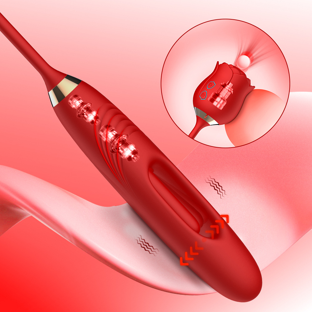 Mina back garden rose tongue licking sucking vibration massager couples share adult products - Image 3