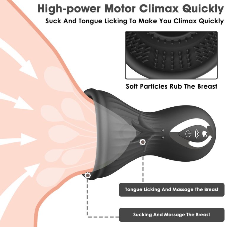 Rechargeable Julia tongue licking and sucking breast massager female breast enlarger - Image 3