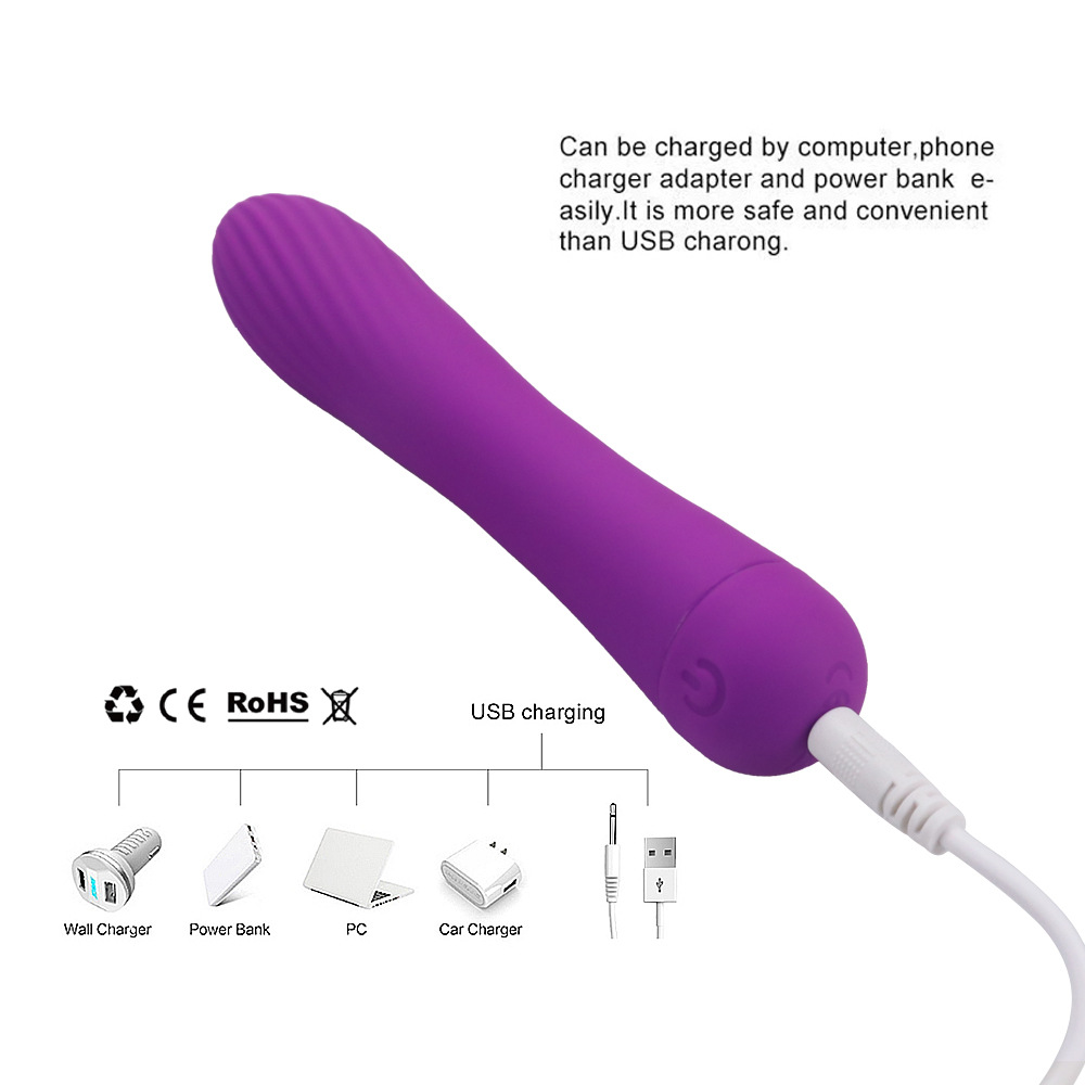 Threaded small AV vibrator G-spot female masturbation full silicone massage vibration - Image 3
