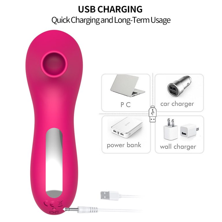Rechargeable silicone sucking teasing massager female masturbator - Image 3