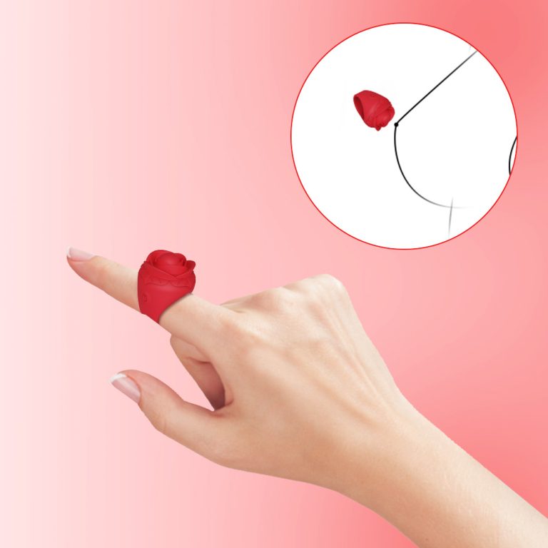 Rose finger vibrator female flirting massage masturbator