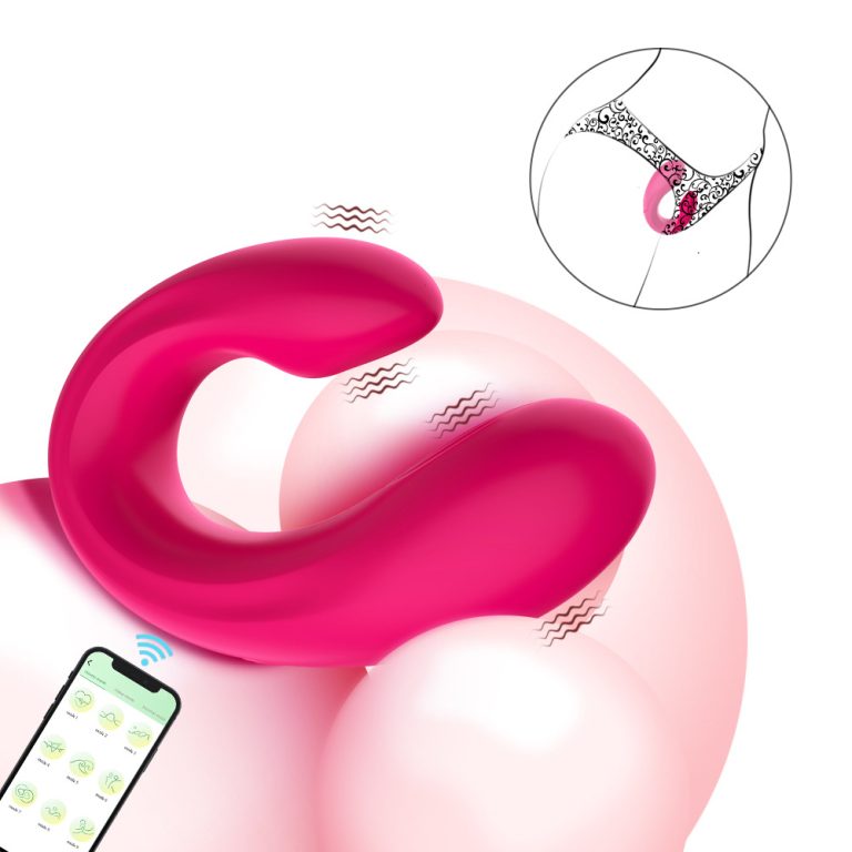 Helen wireless APP remote control U-shaped double shock fun jumping egg female vibration masturbator - Image 4