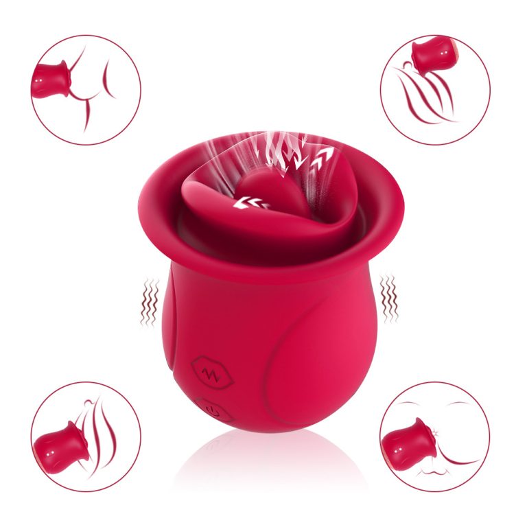 Magic lip bite tongue licking vibrator red lips rose jumping egg masturbation tongue big mouth massager sex wholesale - Image 3