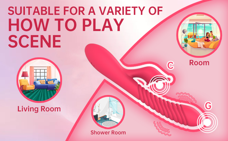 Meili tongue licking double G-spot vibration massage AV stick female masturbation vibrator - Image 4