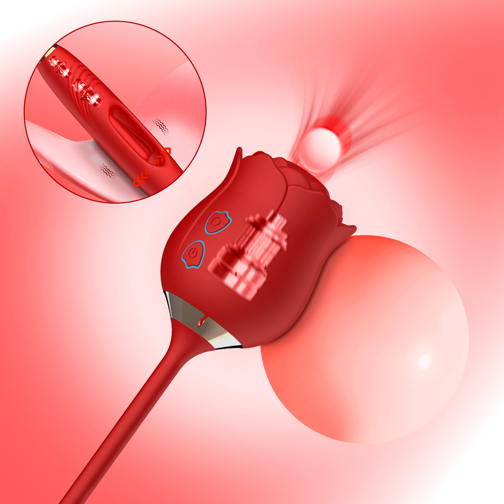 Mina back garden rose tongue licking sucking vibration massager couples share adult products - Image 4