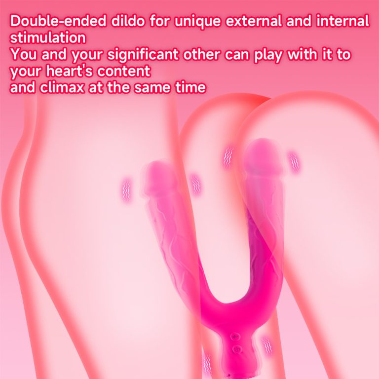 Strong vibration double-headed penis shape bendable vibrator lesbian masturbator fun - Image 4
