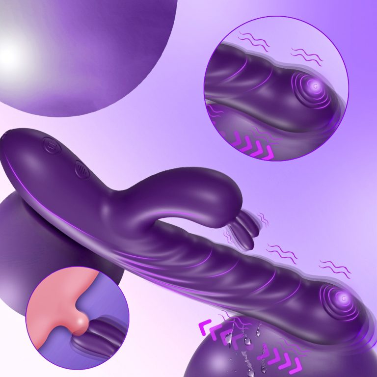 Charge Rabbit rechargeable double G-spot vibration telescopic massager female masturbation vibrator - Image 4