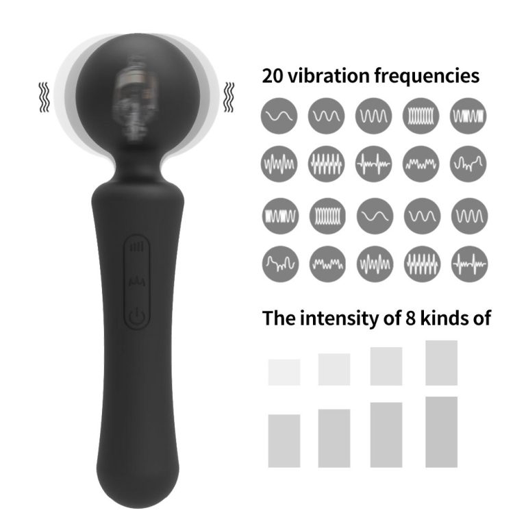 Rechargeable round head massage AV vibrator female masturbation vibrator
