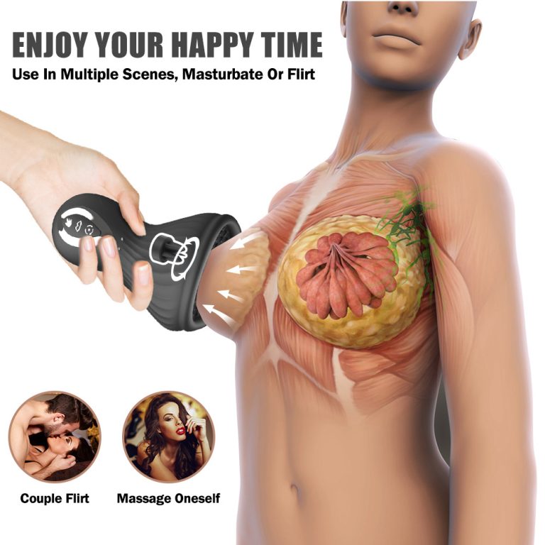 Rechargeable Anis rotating sucking breast massager, female breast enlarger