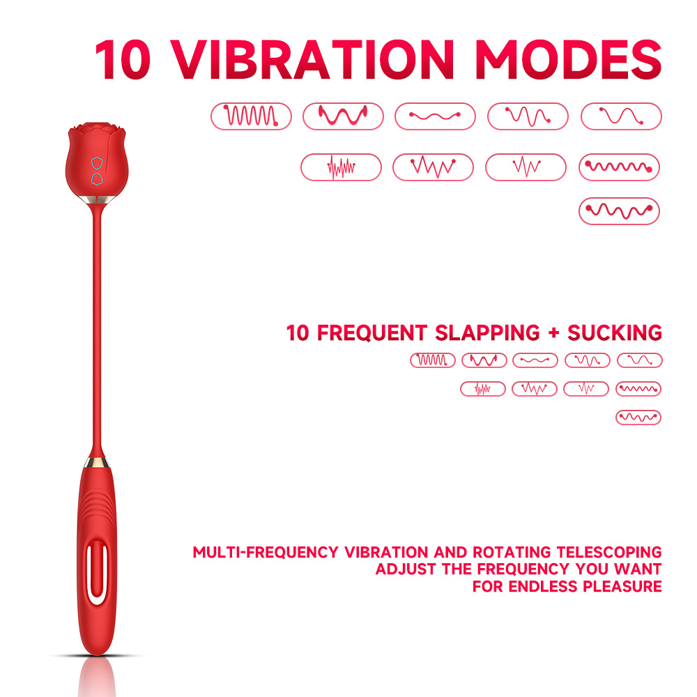 Mina back garden rose tongue licking sucking vibration massager couples share adult products