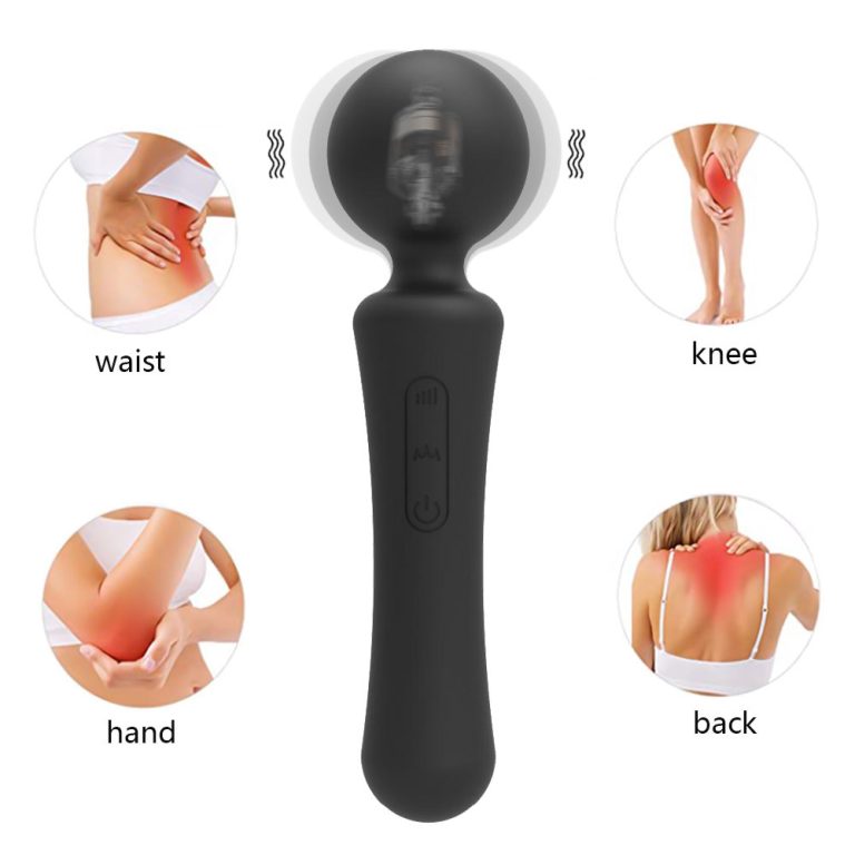 Rechargeable round head massage AV vibrator female masturbation vibrator - Image 4