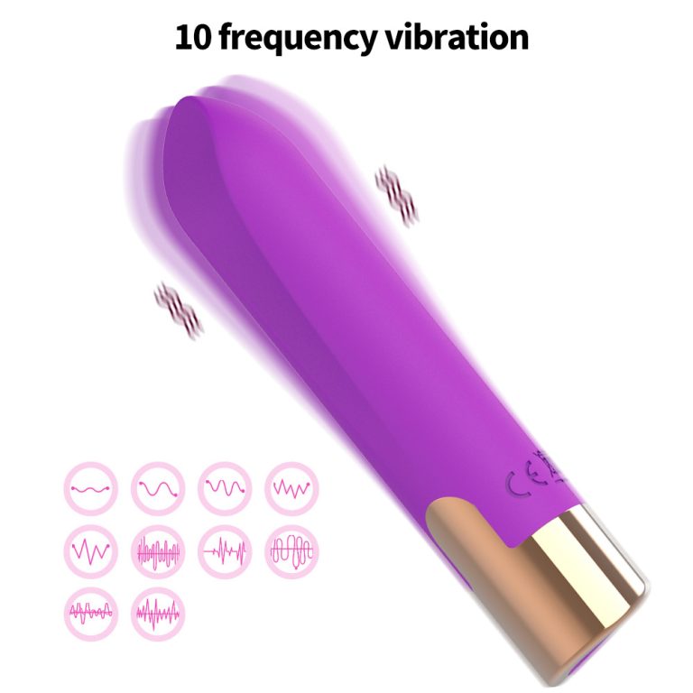 Rechargeable strong shock silicone bullet vibrator female masturbation massage mini vibrator - Image 5