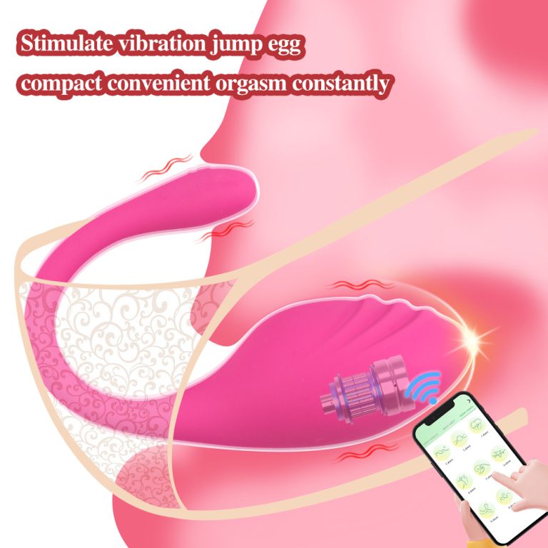 Rechargeable APP simulated small shark jumping egg for female masturbation - Image 3