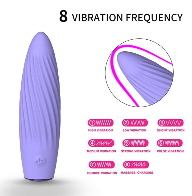 Mark threaded mini bullet AV vibration massage stick for female fun jumping egg - Image 6