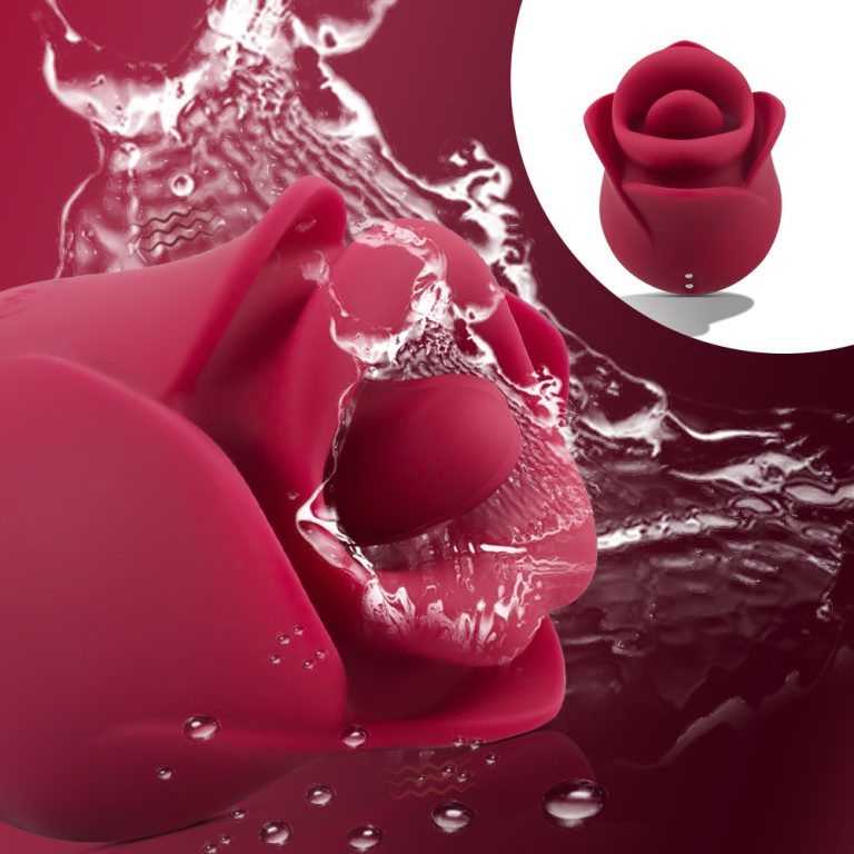 Jennifer bite tongue licking vibrator red lips rose jumping egg masturbation tongue big mouth massager - Image 6