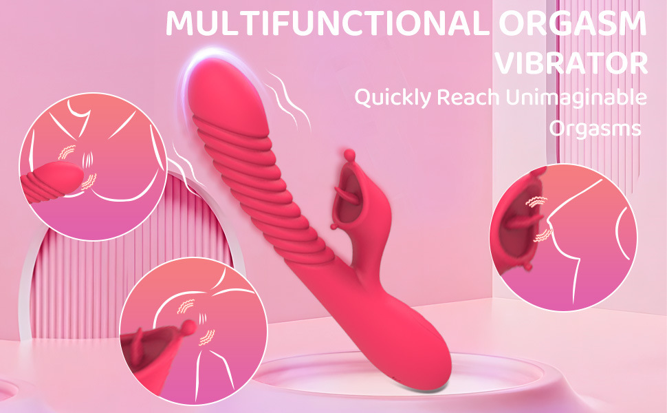 Meili tongue licking double G-spot vibration massage AV stick female masturbation vibrator