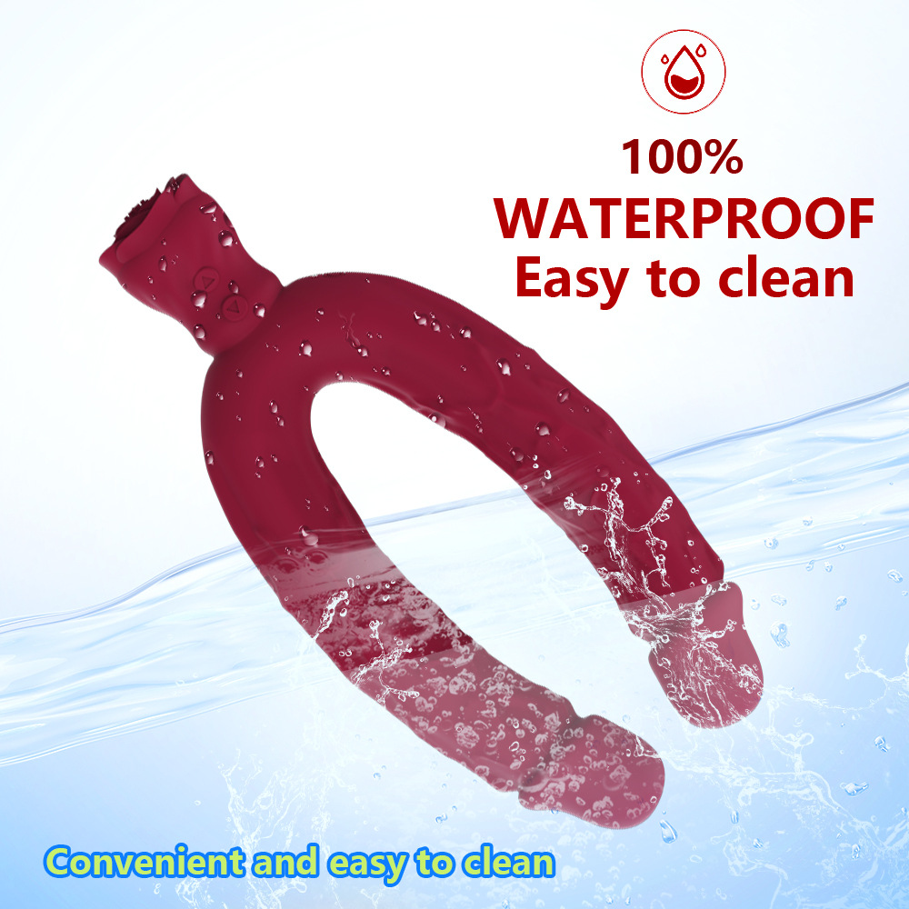 Strong vibration double-headed penis shape bendable dual-purpose three-motor vibrator lesbian masturbator sex toys - Image 5