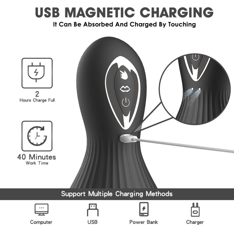 Rechargeable Julia tongue licking and sucking breast massager female breast enlarger - Image 6